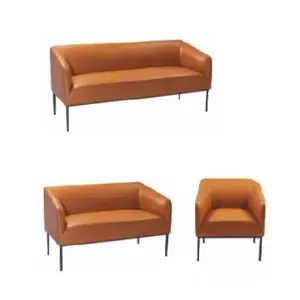 Seater With Wooden Frame, MS Powder Coated Leg