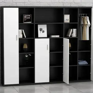 Wooden Office Storage Cabinet with Multiple Durable Drawers for Efficient File Management