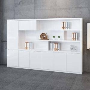 Modern Office Cabinet Simple White Bookcases Wooden Furniture Corner Cube Bookshelf