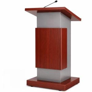 Podium Stand with Mic /Portable Mobile Office Conference Podium Office