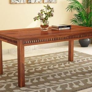 Sheesham Wood 6 Seater Dining Table Only for Dining Room | Wooden Dining Table Only for Home & Kitchen | Solid Wood Dinner Table for Hotels & Restaurant (Honey Finish)