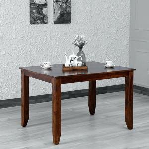 Sheesham Wood 4 Seater Dining Table Only for Dining Room | Wooden Only Dining Table Without Chairs for Home & Kitchen | Solid Wood Dinner Table for Restaurants