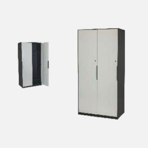 Steel Personal Locker, 2 Separate Door, 1 Hanging Rod, 1 Adjustable Shelf, 1 Fixed Shelf, Thickness 0.8mm