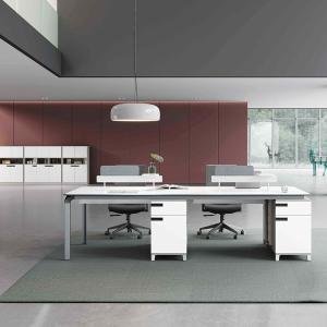Adjustable Modern Custom Wooden Style Staff Modular Office Table Study Computer Office Desk and Chair Set