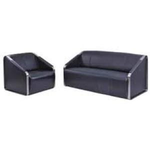 Single Seater Sofa, Wooden Frame, SS Pipe Leg Frame, Seat & Back Leatherite Tapestry