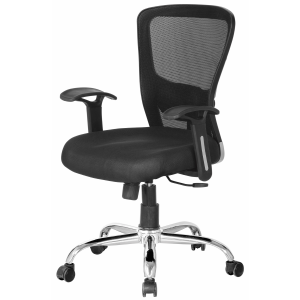 Ergonomic Office Chair Computer Desk Chair Mid-Back Mesh Task Chair, Height Adjustable Swivel and Revolving Chair - Black