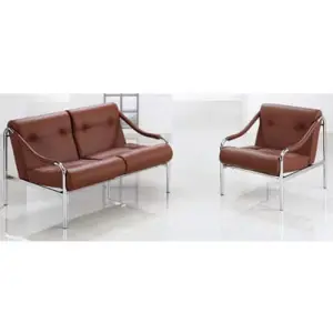 Sofa with Pipe Frame, PU Leathrite Tapestry