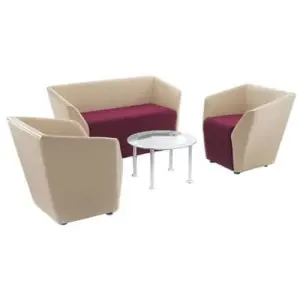 Sofa with wooden Frame, S.S. Legs, PU Leathrite Tapestry