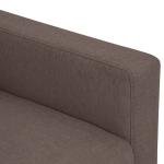 2 Seater Fabric Sofa In Dark Saddle Brown Colour
