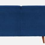 2 Seater Velvet Sofa In Navy Blue Color