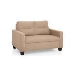 2 Seater Fabric Sofa In Brown Colour