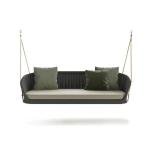 Juul Three Seater Hanging Swing Without Stand For Balcony , Garden Swing (Dark Grey) Braided & Rope