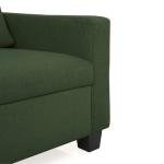 2 Seater Fabric Sofa In Sap Green Colour