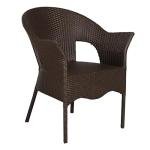 Ace Outdoor Patio Seating Set 4 Chairs and 1 Table Set (Dark Brown)