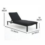 WS Outdoor Swimming Poolside Lounger (Black)