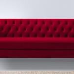 3 Seater Velvet Sofa In Maroon Color