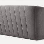 3 Seater Velvet Sofa In Grey Color