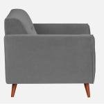 2 Seater Velvet Sofa In Grey Color