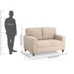 2 Seater Fabric Sofa In Biege Colour