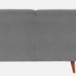 2 Seater Velvet Sofa In Grey Color