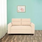 2 Seater Fabric Sofa In Beige Colour