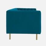 Caraven 2 Seater Velvet Sofa In T Blue Color