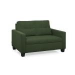 2 Seater Fabric Sofa In Sap Green Colour