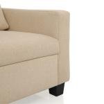 2 Seater Fabric Sofa In Beige Colour
