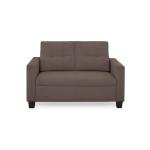 2 Seater Fabric Sofa In Dark Saddle Brown Colour