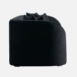 3 Seater Fabric Sofa In Black Color