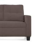 2 Seater Fabric Sofa In Dark Saddle Brown Colour