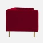 3 Seater Velvet Sofa In Maroon Color