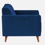 2 Seater Velvet Sofa In Navy Blue Color