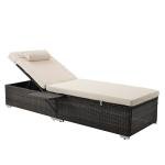 WS Outdoor Swimming Poolside Lounger Set of 2 (Brown)