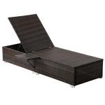 WS Outdoor Swimming Poolside Lounger Set of 2 (Brown)