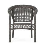 Sabbatini Outdoor Patio Dining Set 6 Chairs and 1 Table (Dark Brown)