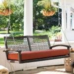Augusto Double Seater Hanging Swing Without Stand For Balcony , Garden Swing (Dark Brown)
