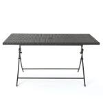 Sabbatini Outdoor Patio Dining Set 6 Chairs and 1 Table (Dark Brown)