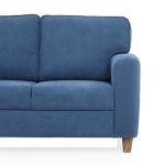 2 Seater Fabric Sofa In Blue Colour