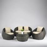 Fonsie Outdoor Sofa Set 2 Seater, 2 Single seater and 1 Center Table (Cappuccino)