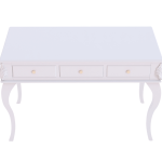 Opaline Luxury White Study Desk with Chair