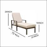 WS Outdoor Swimming Poolside Lounger Set of 2 (Brown)