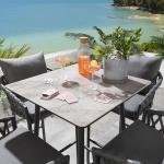 WS Outdoor Patio Bar Set 4 Chairs and 1 Table Set Braided & Rope