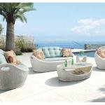 Crocetta Outdoor Sofa Set 3 Seater , 2 Single seater and 1 Center Table (Off White)