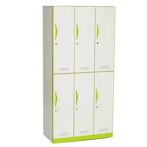 Steel Personal Locker, 6 Doors, Thickness 0.8mm