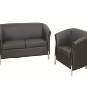 Sofa with wooden Frame, S.S. Legs, PU Leathrite Tapestry