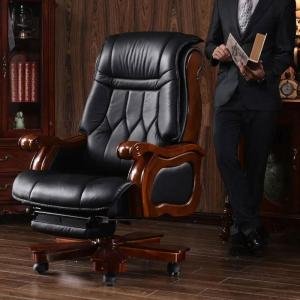 High-Back Office Chair with Recliner, Swivel, Adjustable Height, Armrests, and Lumbar Support for Boss/Director