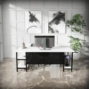 WS Study Table With Open Storage