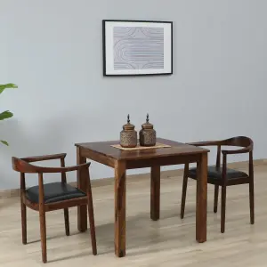 Sheesham Wood 2 Seater Dining Set In Provincial Teak Finish