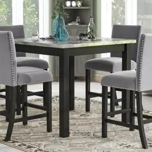 Duraster Black Marina Dining Table Set 4 Seater